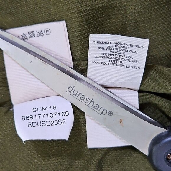 Rachel Roy Dress Size Med Olive & Forest Variegated Stretch Fit & Flare Bodycon - Picture 16 of 16